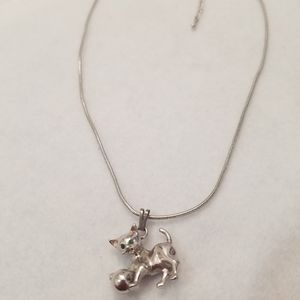Vintage Monet cat necklace